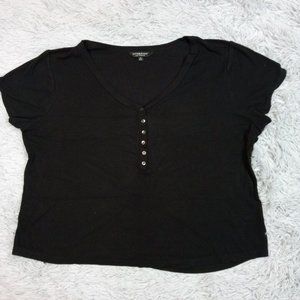 Liverpool Los Angeles Womens‎ Shirt Black XL Button Top Soft Stretch Pullover